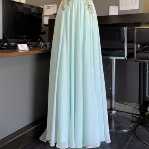 MINT Sequined Bodice Sweetheart Neck Dress AC598 - Picture 5 of 7